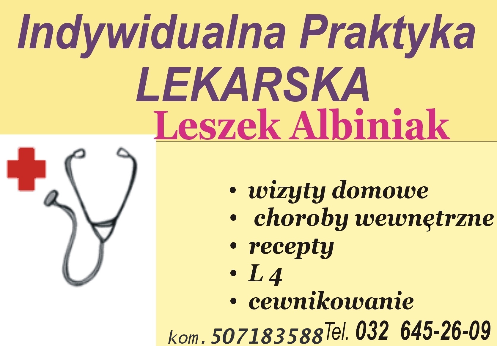 
		
		Lekarz LESZEK ALBINIAK		
		
		